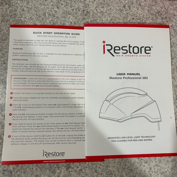 iRestore Professional 282 Laser Hair Growth Helmet + Portable Battery Pack - Picture 6 of 6